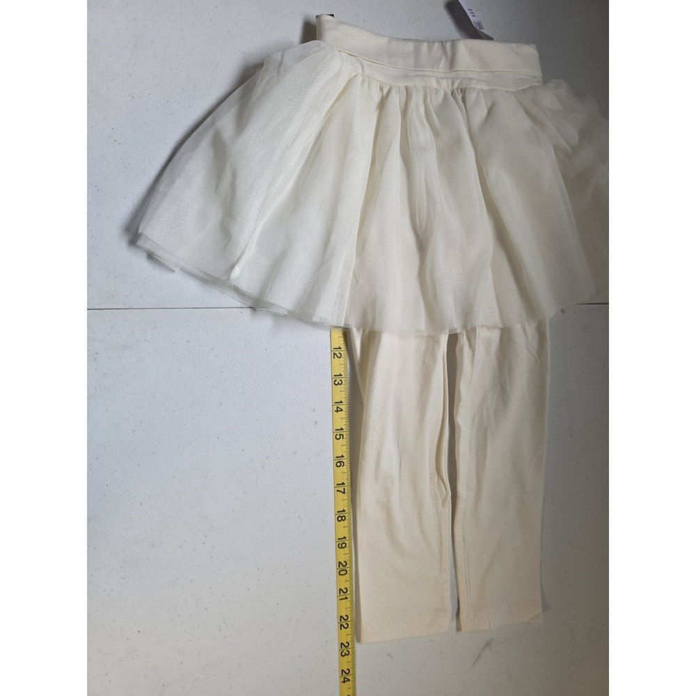 Gap Baby Girls 4T Tulle Skirted Leggings Beige NWT Tutu Layered Pants Cute - Picture 3 of 8